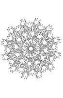 Bloemen mandala kleurplaat 6